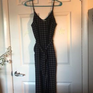 Patterned Dark Blue Jumpsuit
